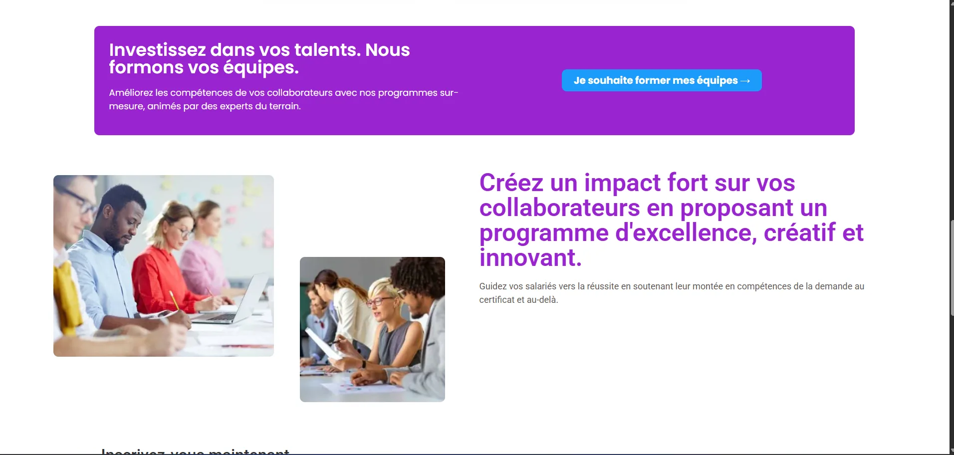 Offre de formation pour les équipes sur le site Kampus22